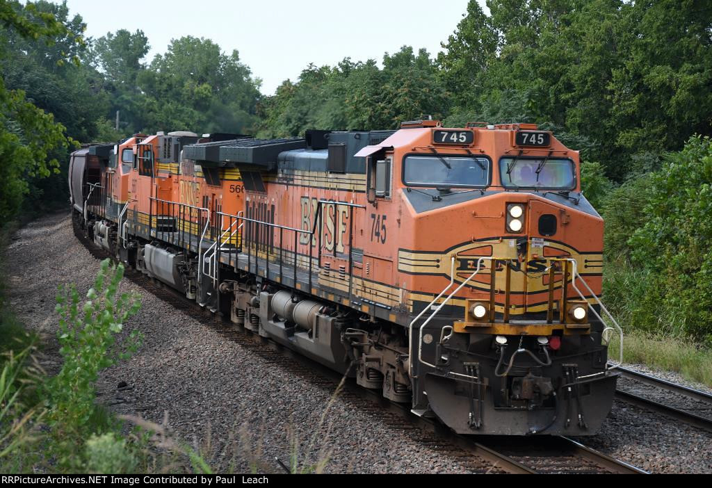 Grain train rolls west